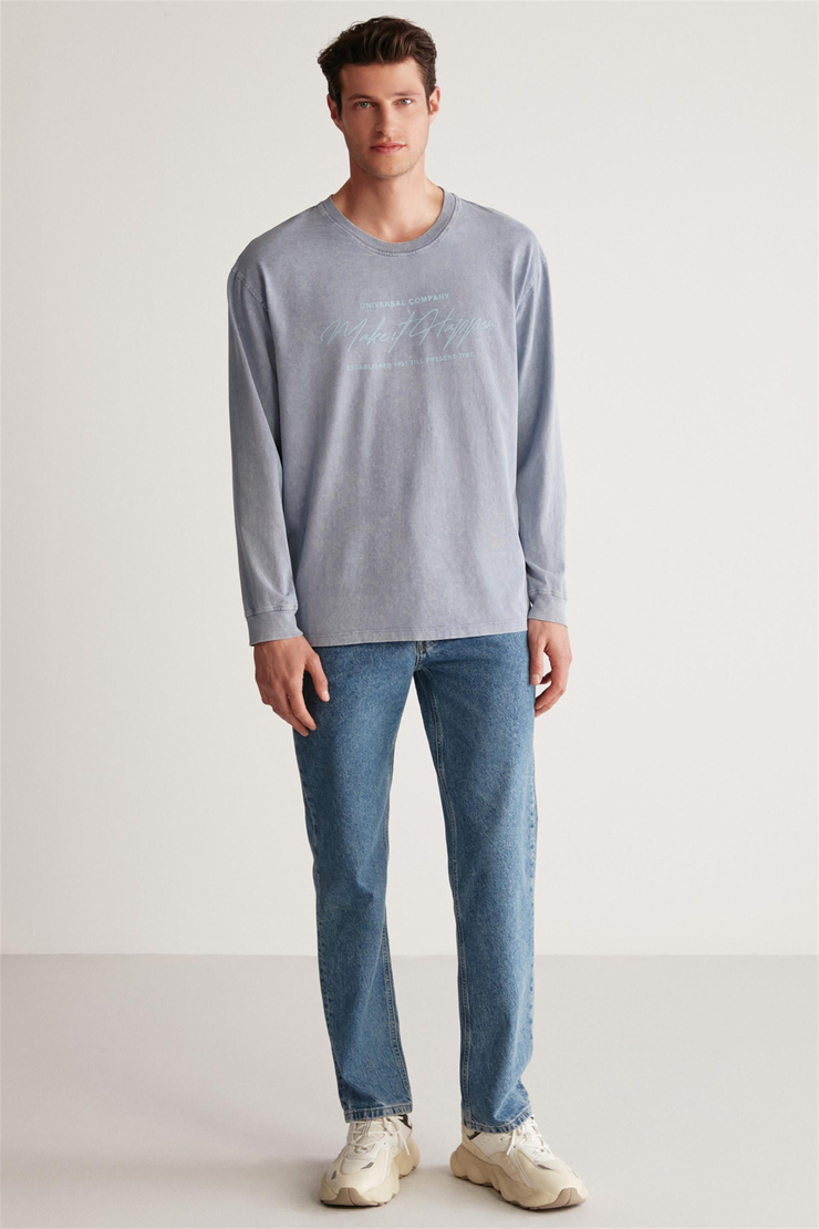 CHANDLER Örme Regular Mavi  T-Shirt