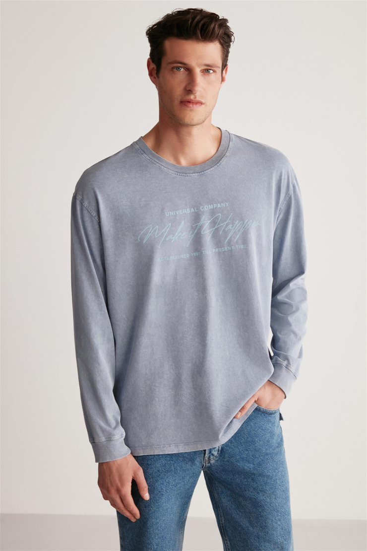 CHANDLER Örme Regular Mavi  T-Shirt