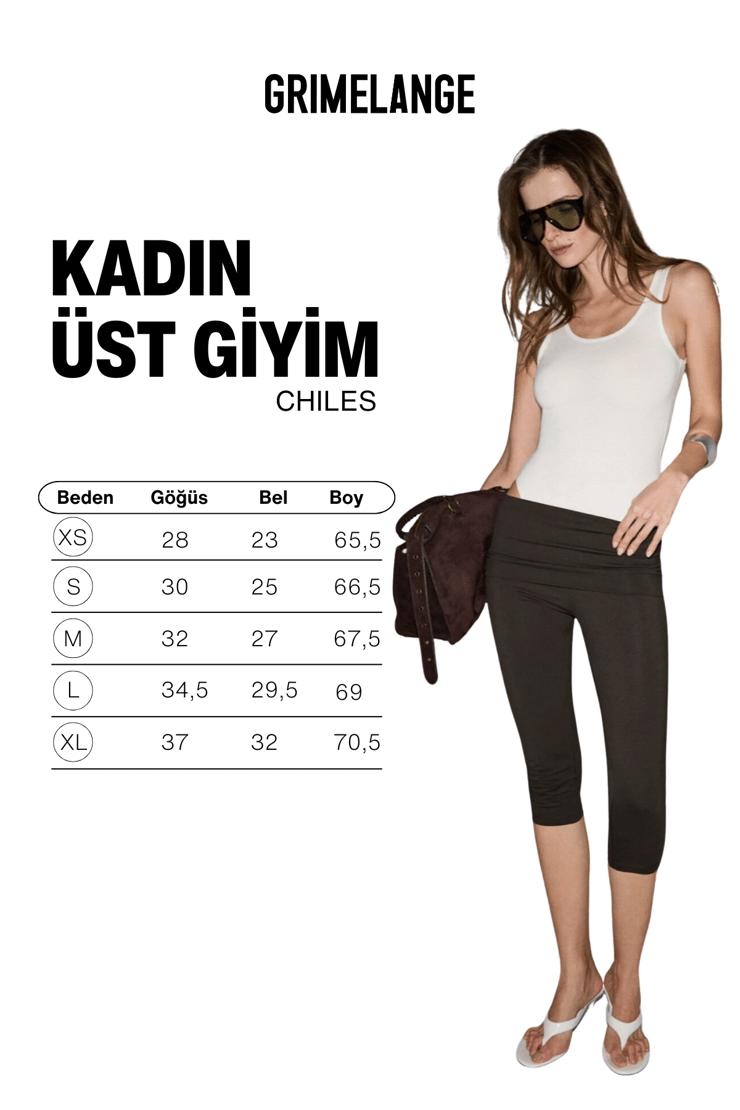 CHILES Kadın Slim Halter Yaka Kolsuz Çıtçıtlı Ekru Bluz