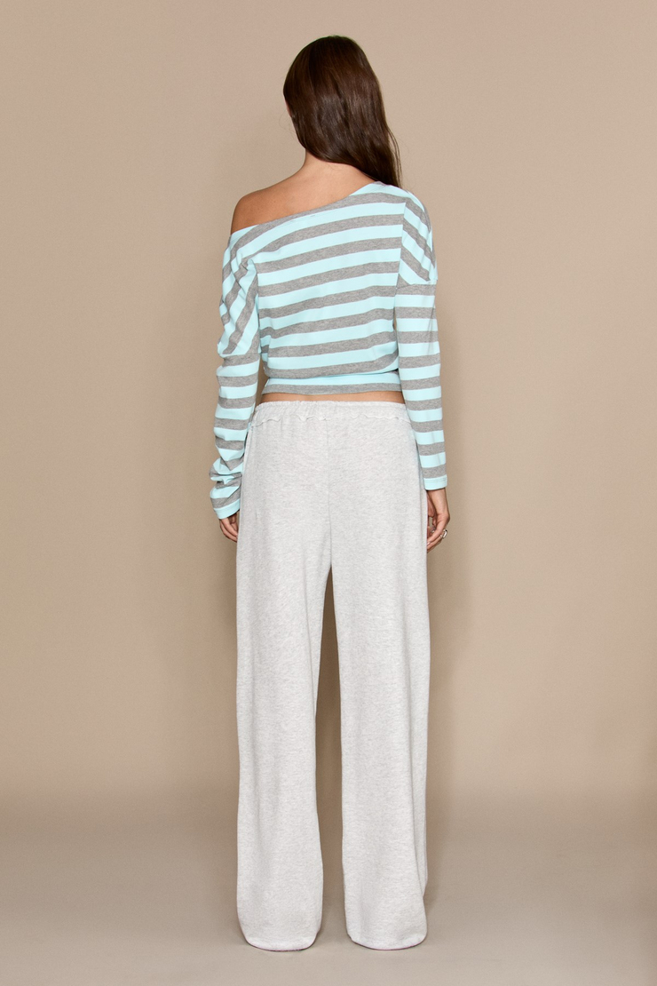 CLARE Kadın Geniş Paçalı Beli Lastikli Grimelanj Pantolon
