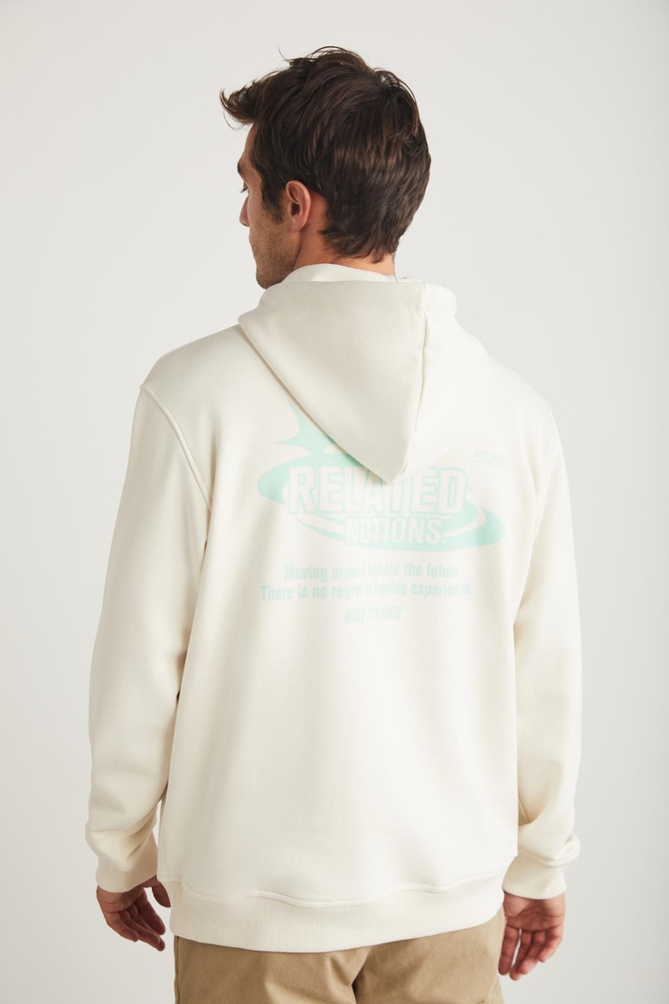 CLAUDE Basic Oversize Taş Rengi Tekli Sweatshirt