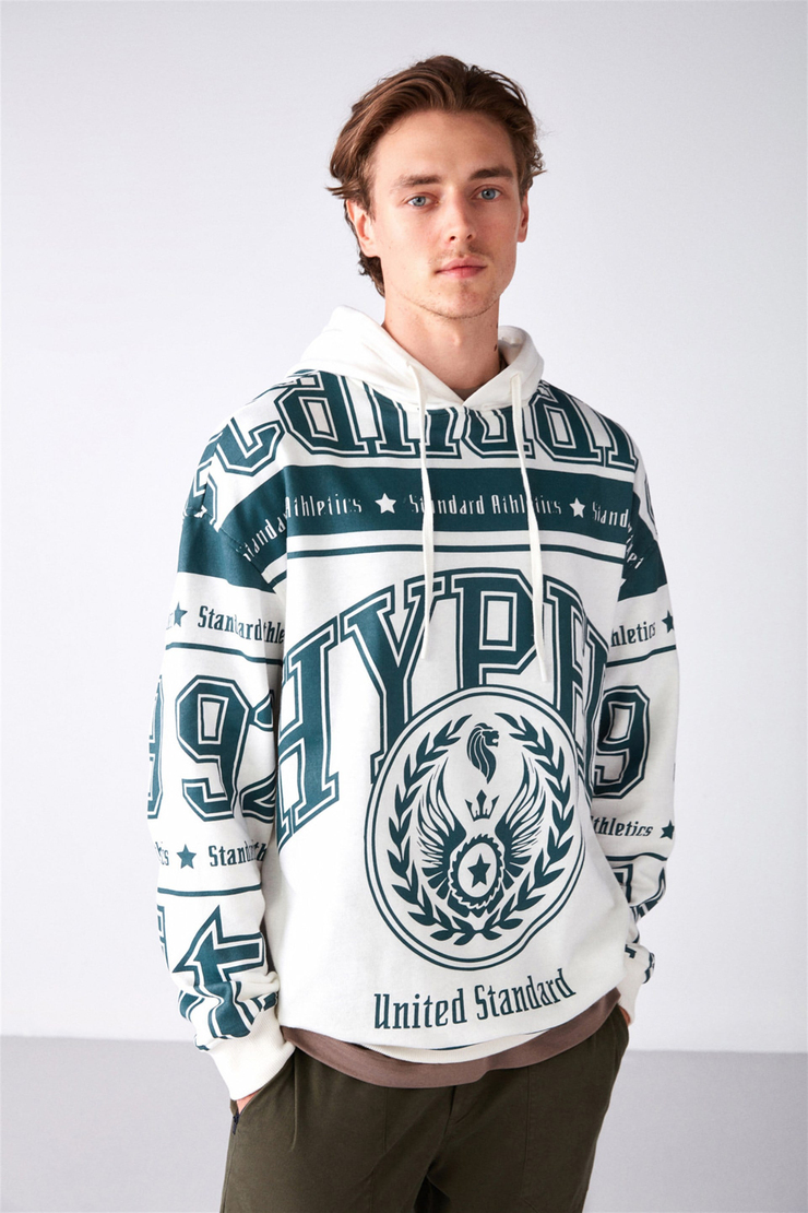 CLE Örme Relaxed Ekru  Sweatshirt