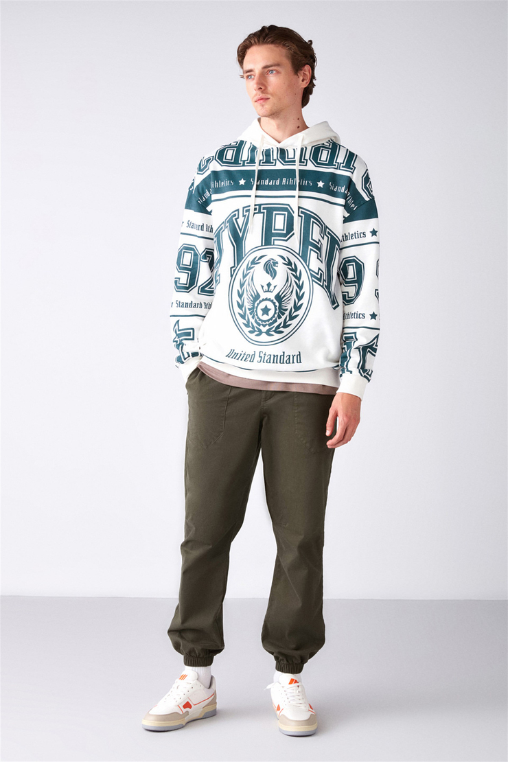 CLE Örme Relaxed Ekru  Sweatshirt