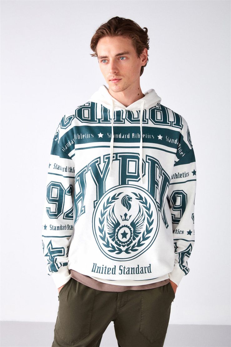 CLE Örme Relaxed Ekru  Sweatshirt