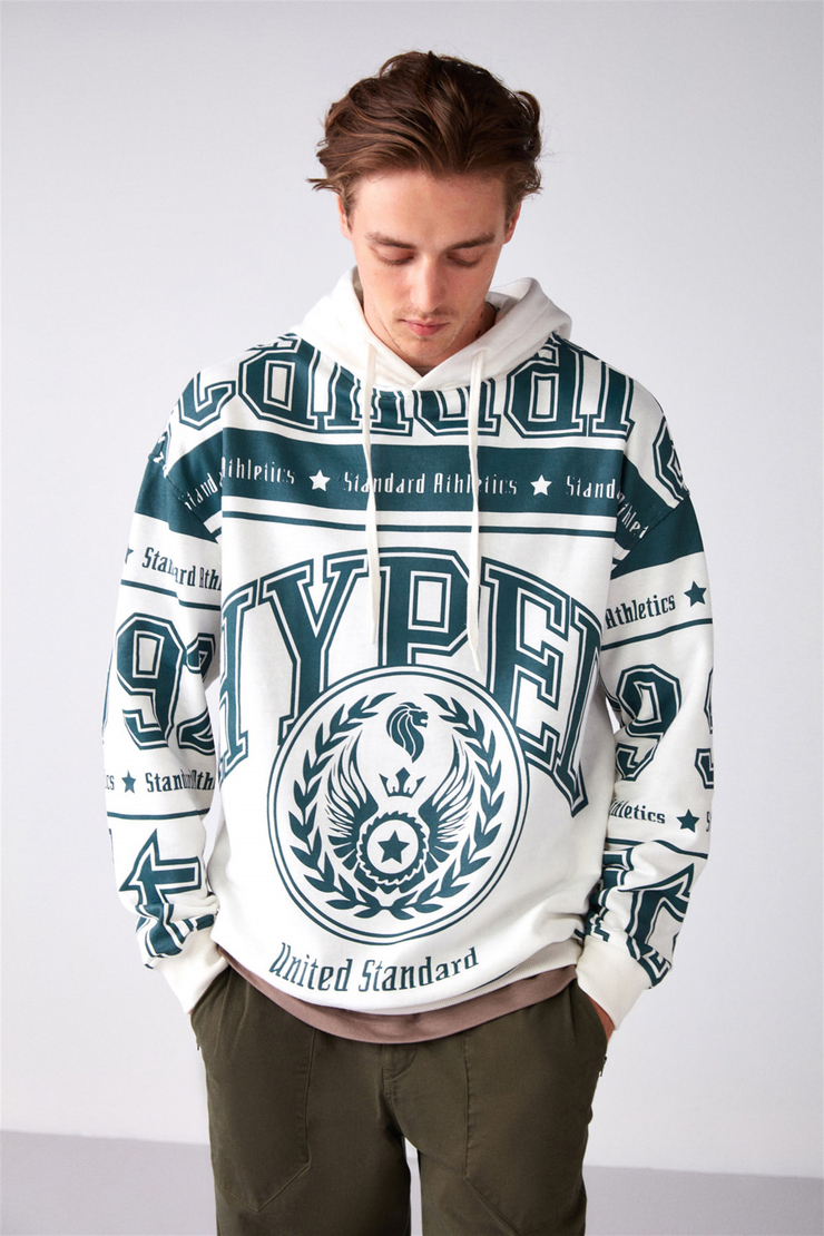CLE Örme Relaxed Ekru  Sweatshirt