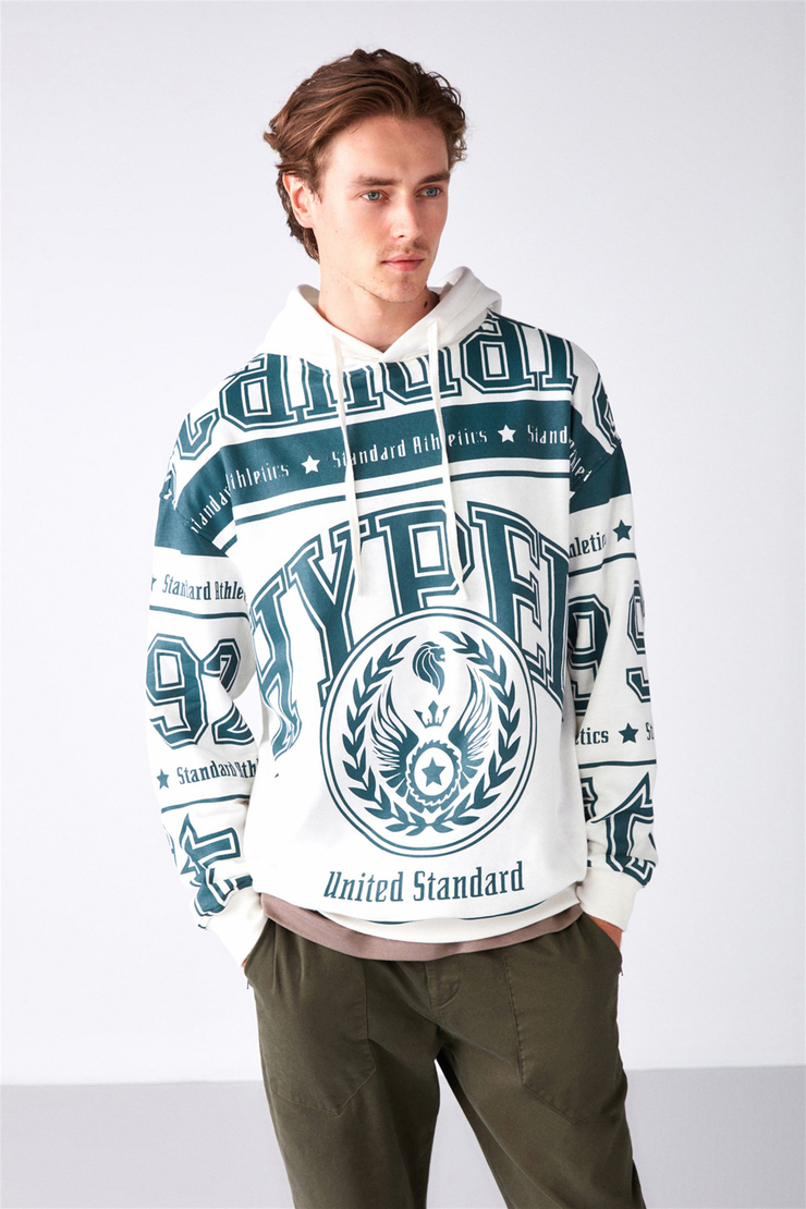CLE Örme Relaxed Ekru  Sweatshirt