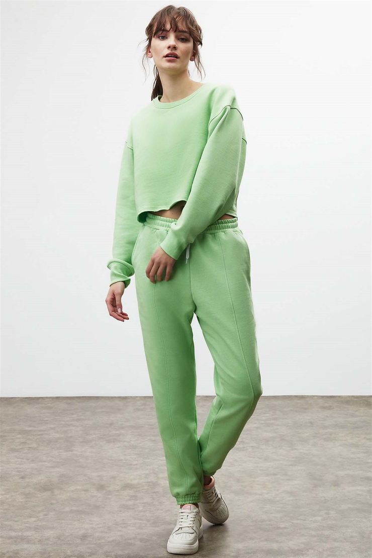 CLEMENTINE Örme Comfort Fit Yeşil  Eşofman Takımı