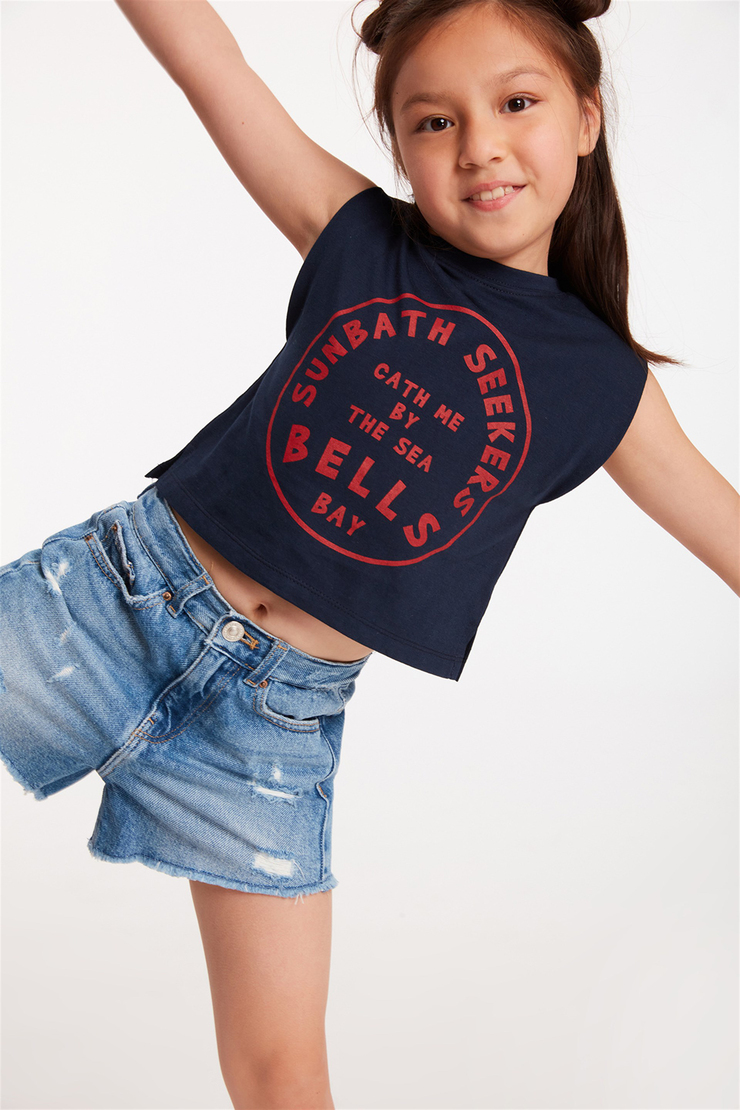 COAST Çocuk Lacivert Baskılı Yuvarlak Yaka Comfort Fit T-Shirt