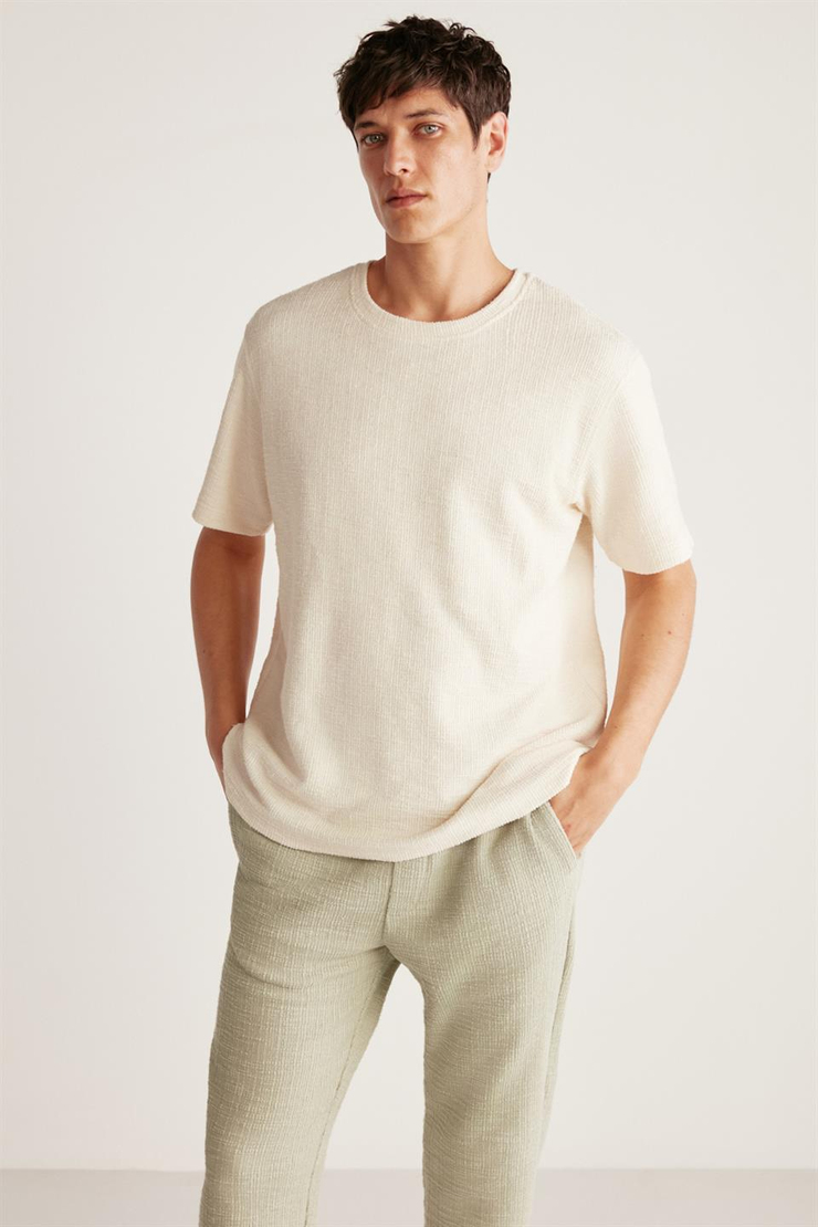 CONNELL Örme Regular Ekru  T-Shirt