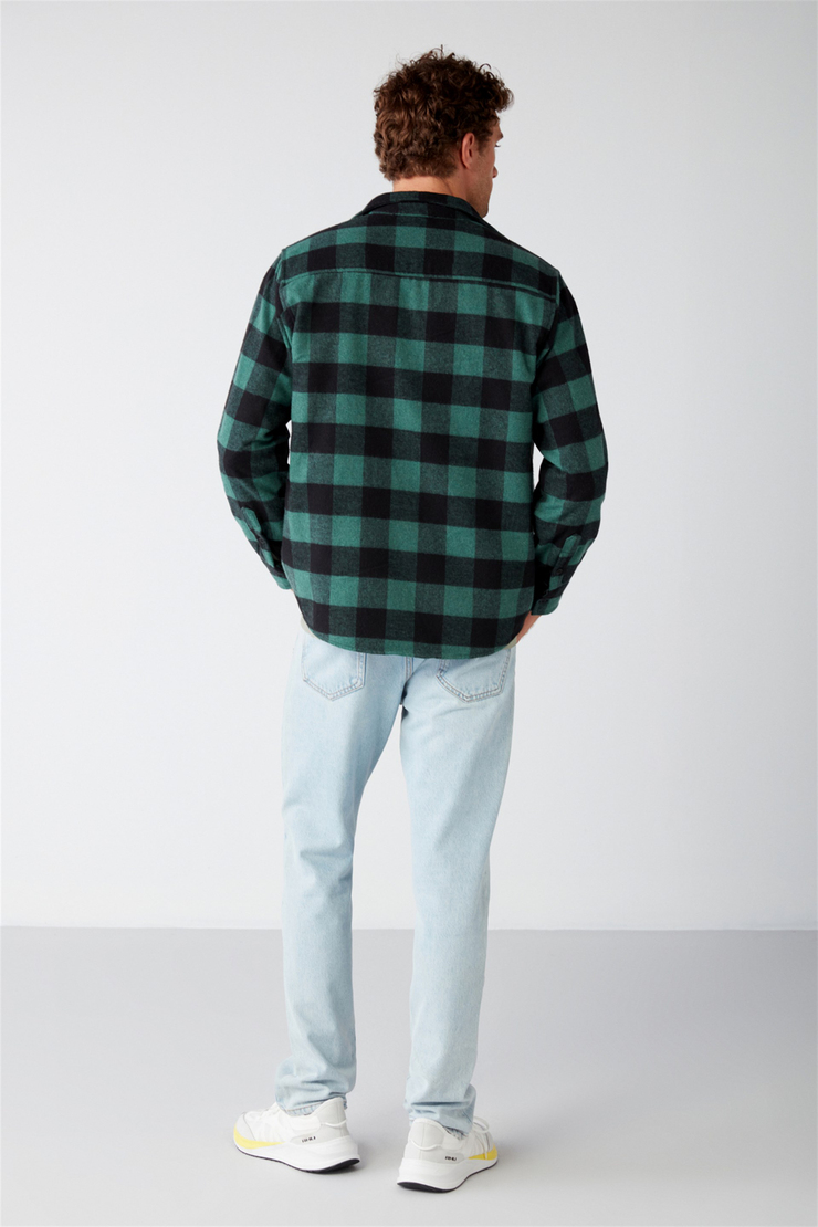 CULLEN Dokuma Oversize Fit Yeşil  Gömlek