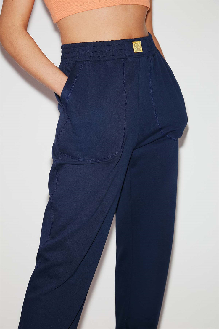 DAHLIA Örme Relaxed Fit Lacivert  Eşofman Altı