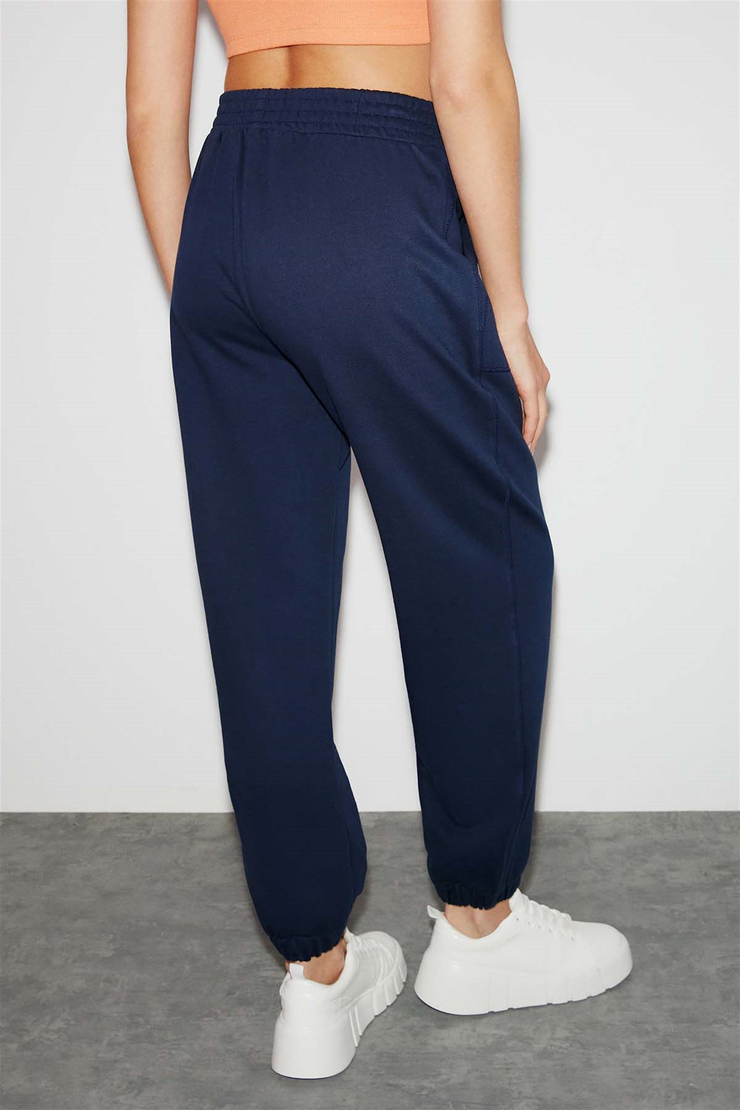 DAHLIA Örme Relaxed Fit Lacivert  Eşofman Altı