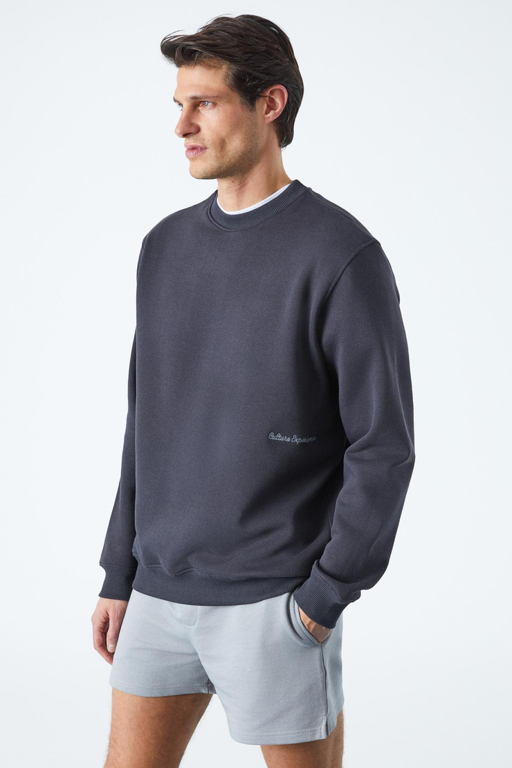 DANE Erkek Organik Kumaşlı Yumuşacık Antrasit Sweatshirt
