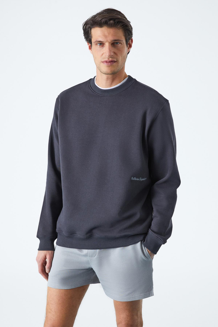 DANE Erkek Organik Kumaşlı Yumuşacık Antrasit Sweatshirt