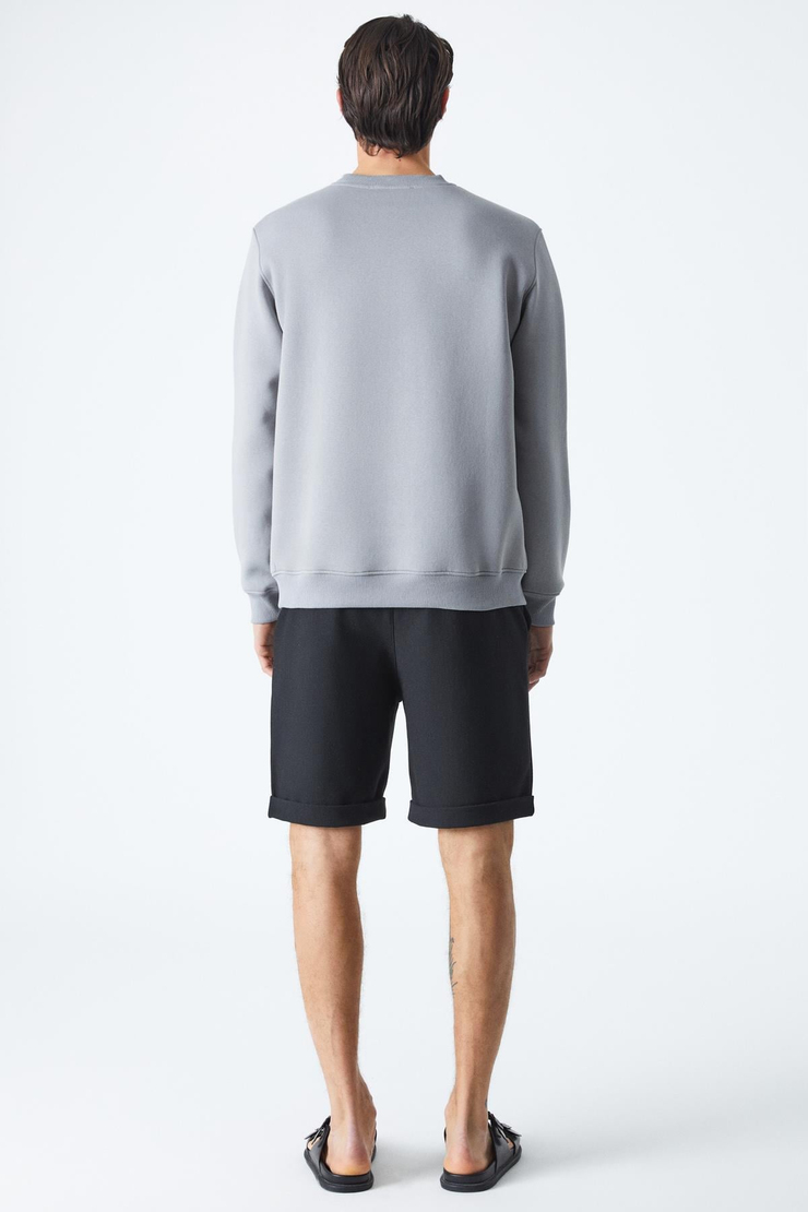 DANE Erkek Organik Kumaşlı Yumuşacık Gri Sweatshirt