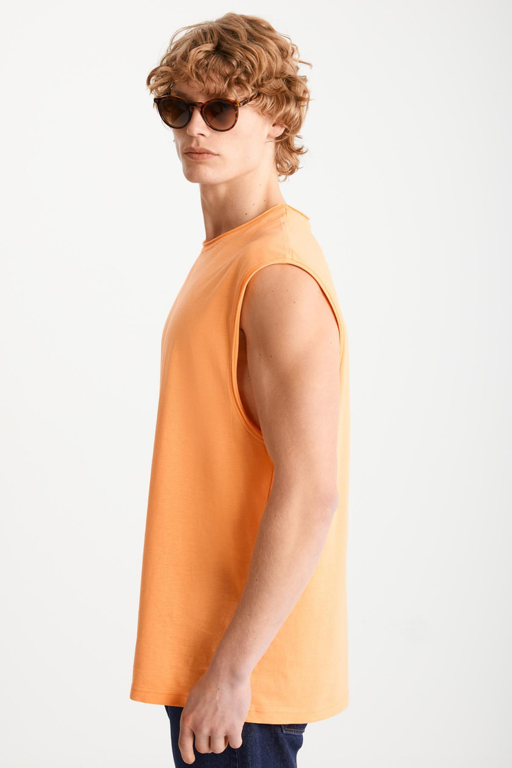 DANTE  Oversize Turuncu Tekli T-Shirt