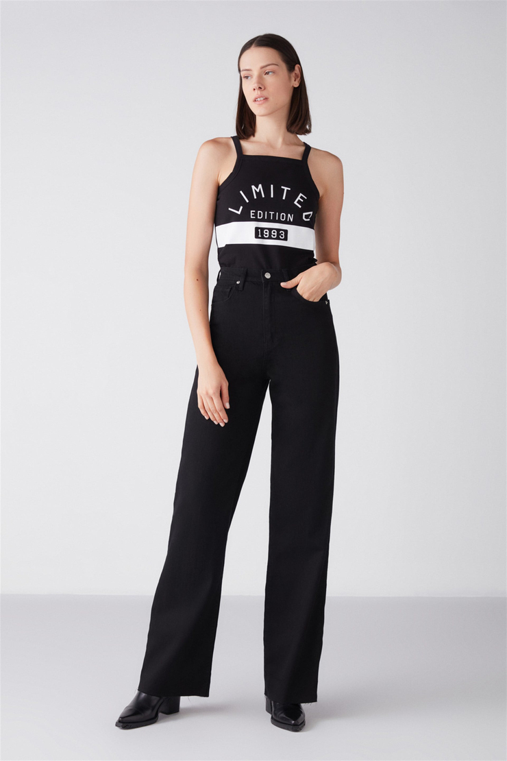 DAPHNE Örme Regular Fit Siyah  Body