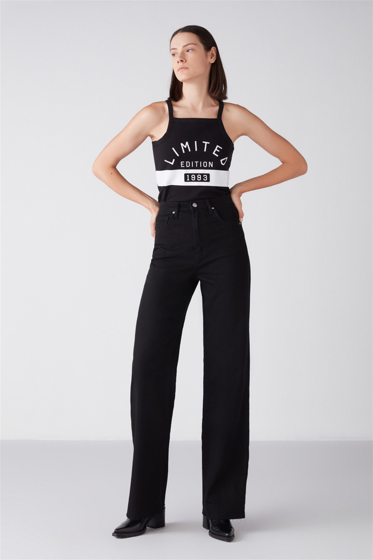 DAPHNE Örme Regular Fit Siyah  Body