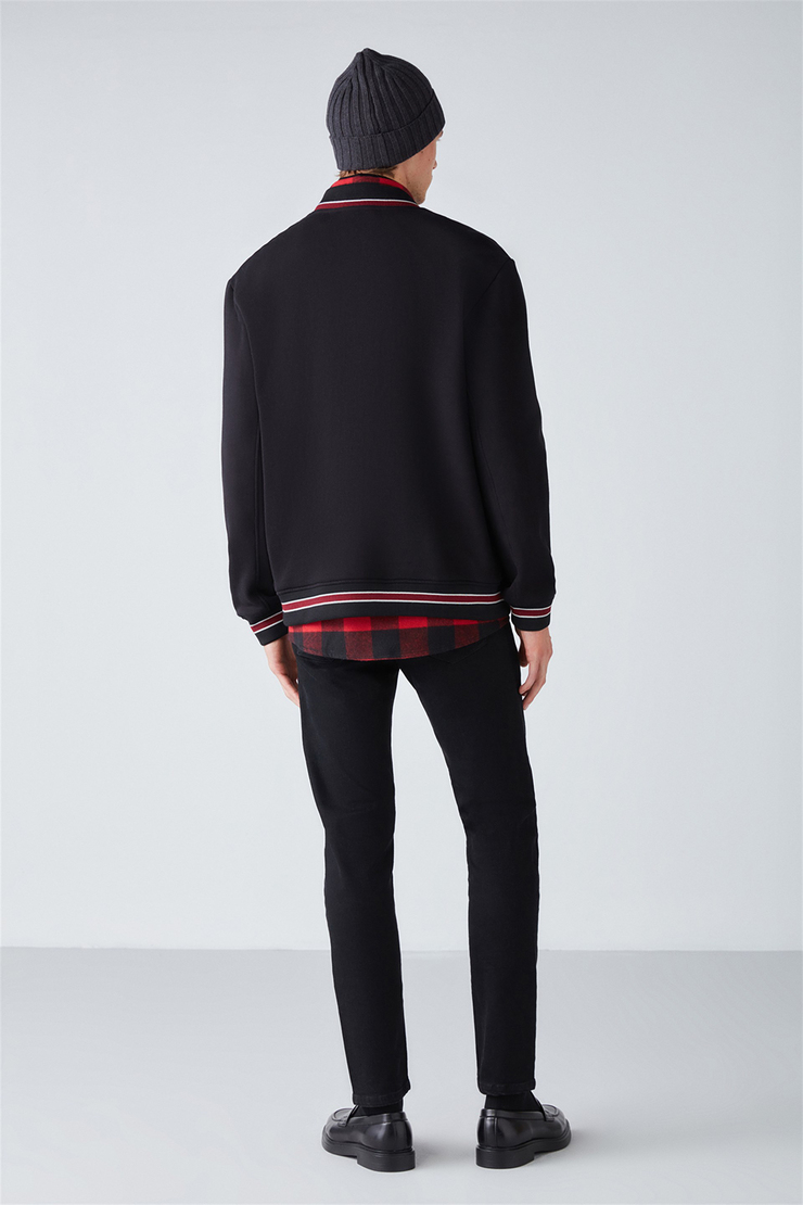 DARIO Örme Oversize Siyah  Sweatshirt