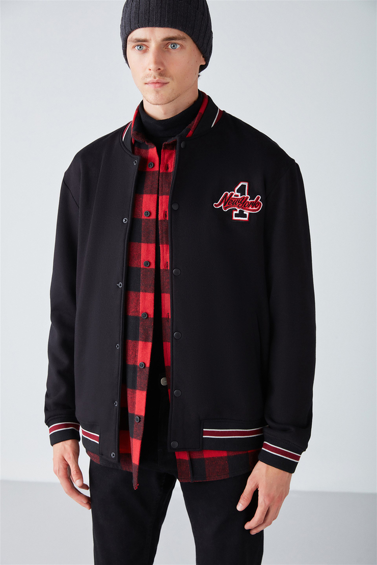DARIO Örme Oversize Siyah  Sweatshirt