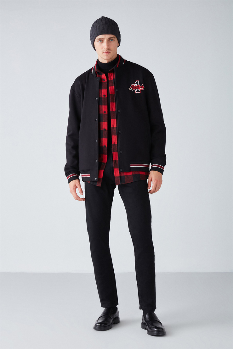 DARIO Örme Oversize Siyah  Sweatshirt