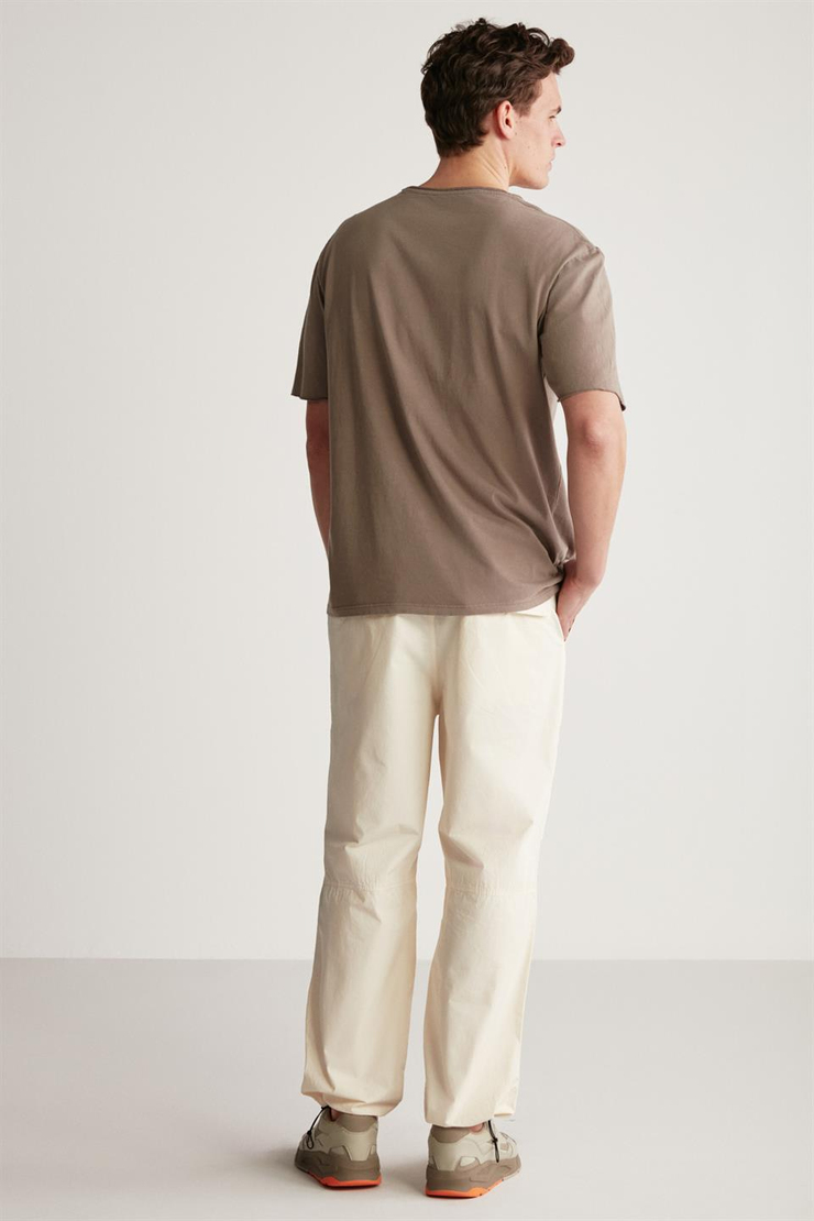 DAVINSON Örme Oversize Kahverengi  T-Shirt