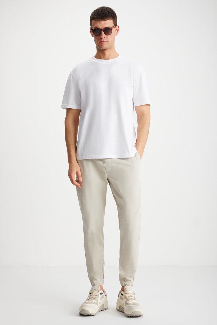 DAXTON Basic Regular Gri - Beyaz 2'li T-Shirt
