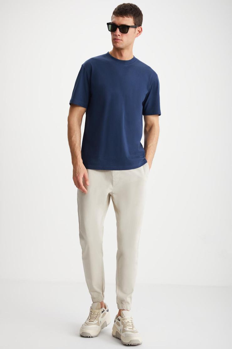 DAXTON Basic Regular Lacivert - Beyaz 2'li T-Shirt