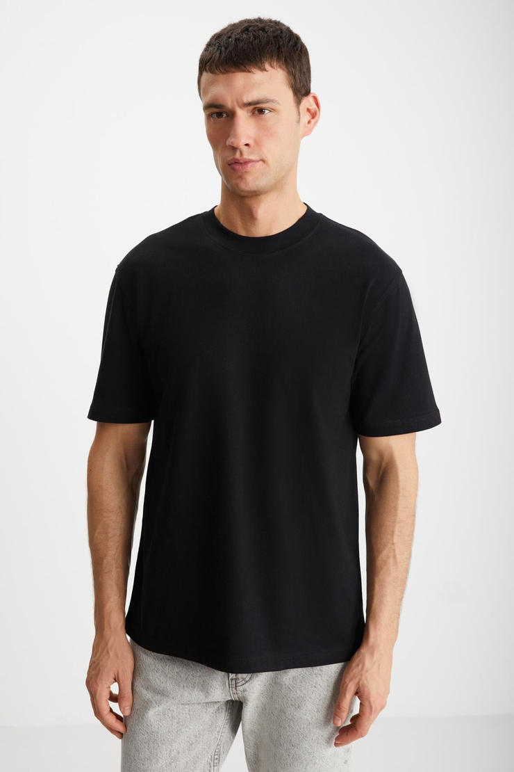 DAXTON Basic Regular Siyah 2'li T-Shirt
