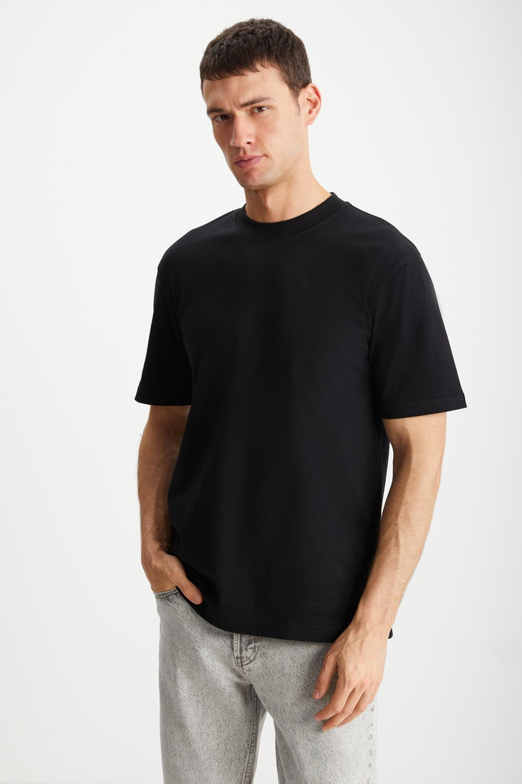 DAXTON Basic Regular Siyah 2'li T-Shirt
