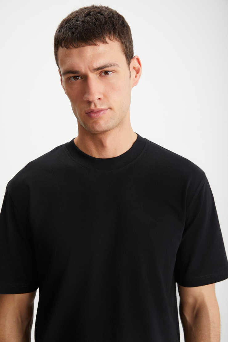DAXTON Basic Regular Siyah 2'li T-Shirt