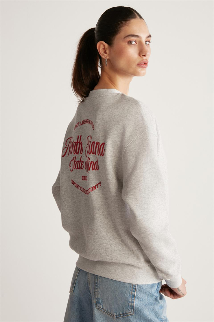 DEBRA Örme Oversize Grimelanj  Sweatshirt