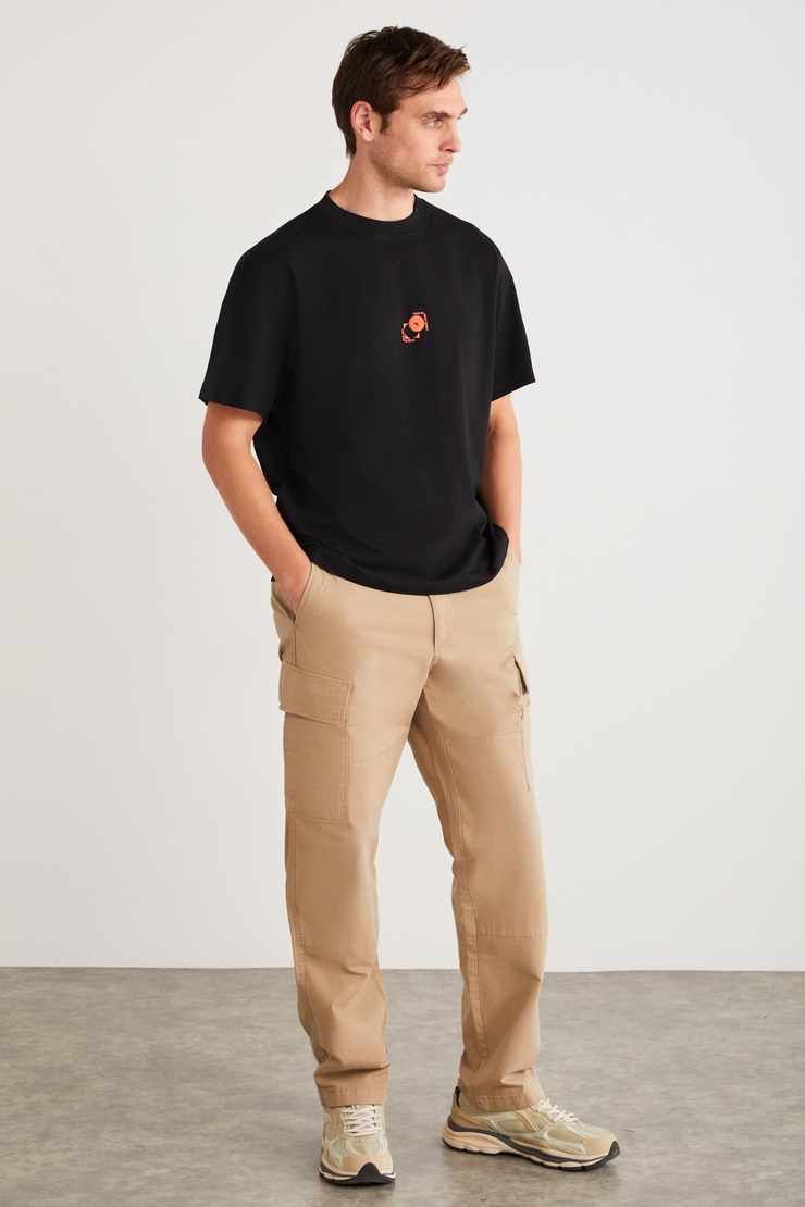 DENVER Basic Oversize Siyah Tekli T-Shirt