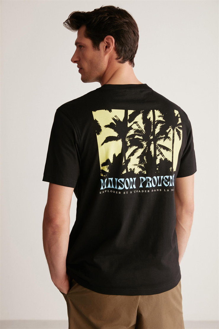 DEXTER Örme Regular Siyah Tekli T-Shirt