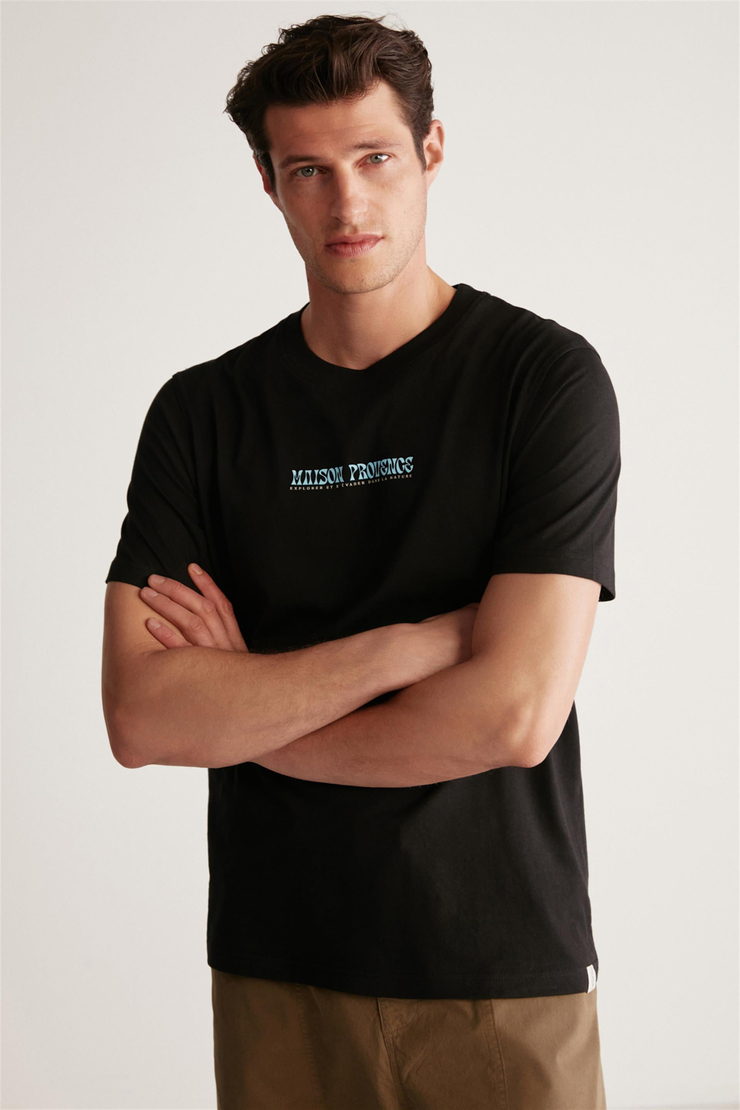 DEXTER Örme Regular Siyah Tekli T-Shirt
