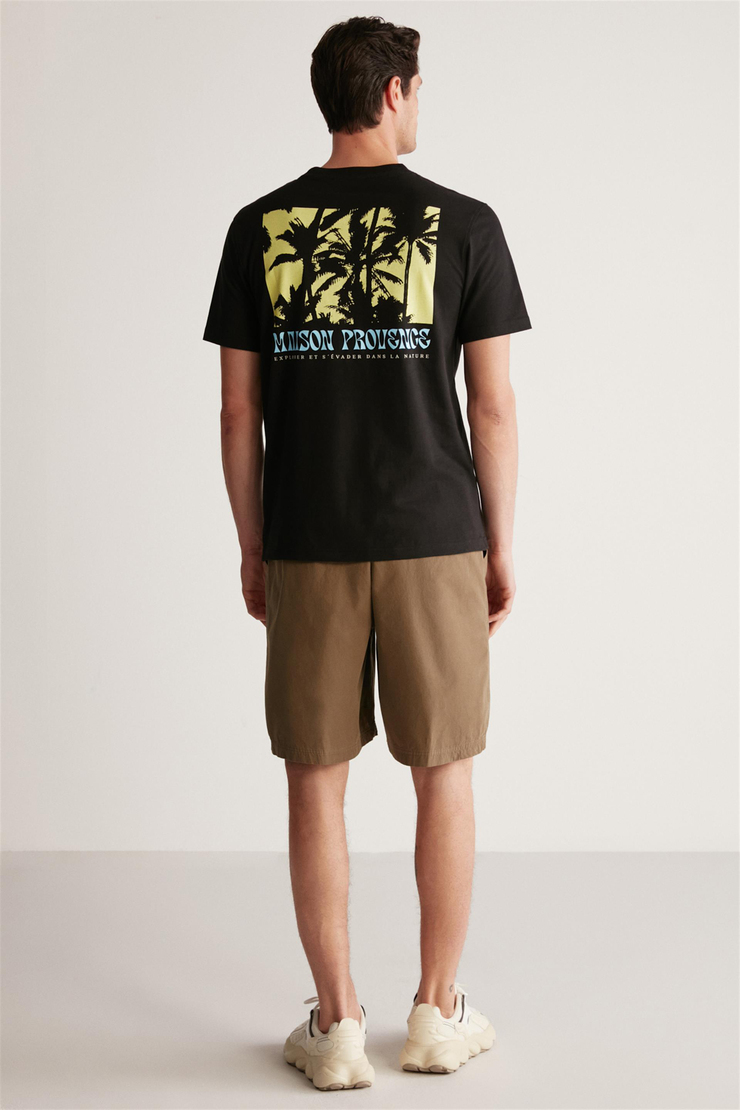 DEXTER Örme Regular Siyah Tekli T-Shirt