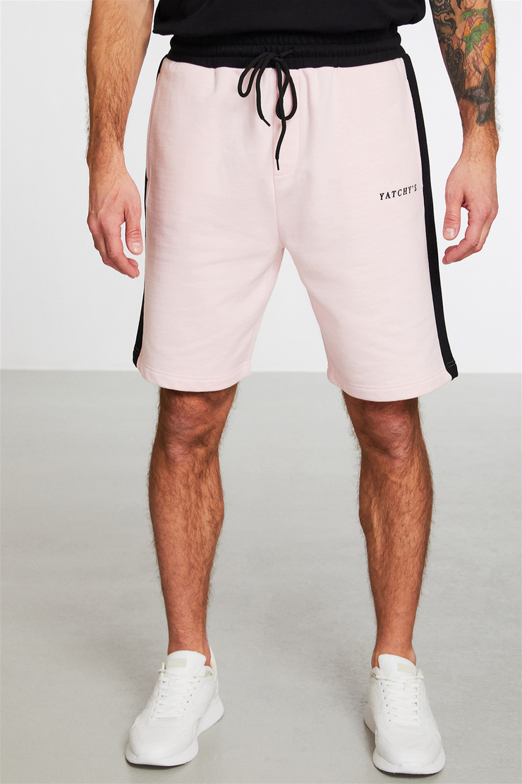 DISCONNECT Erkek Pembe Nakışlı-İşlemeli  Comfort Fit Şort&Bermuda