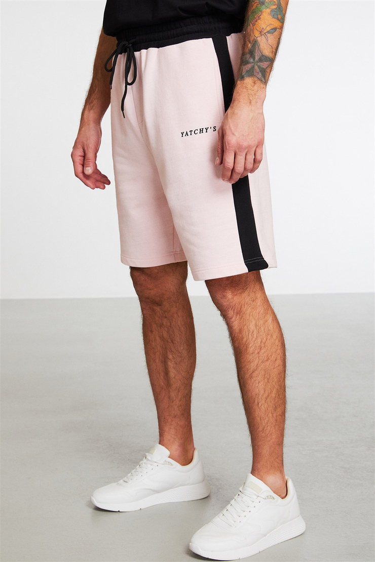 DISCONNECT Erkek Pembe Nakışlı-İşlemeli  Comfort Fit Şort&Bermuda