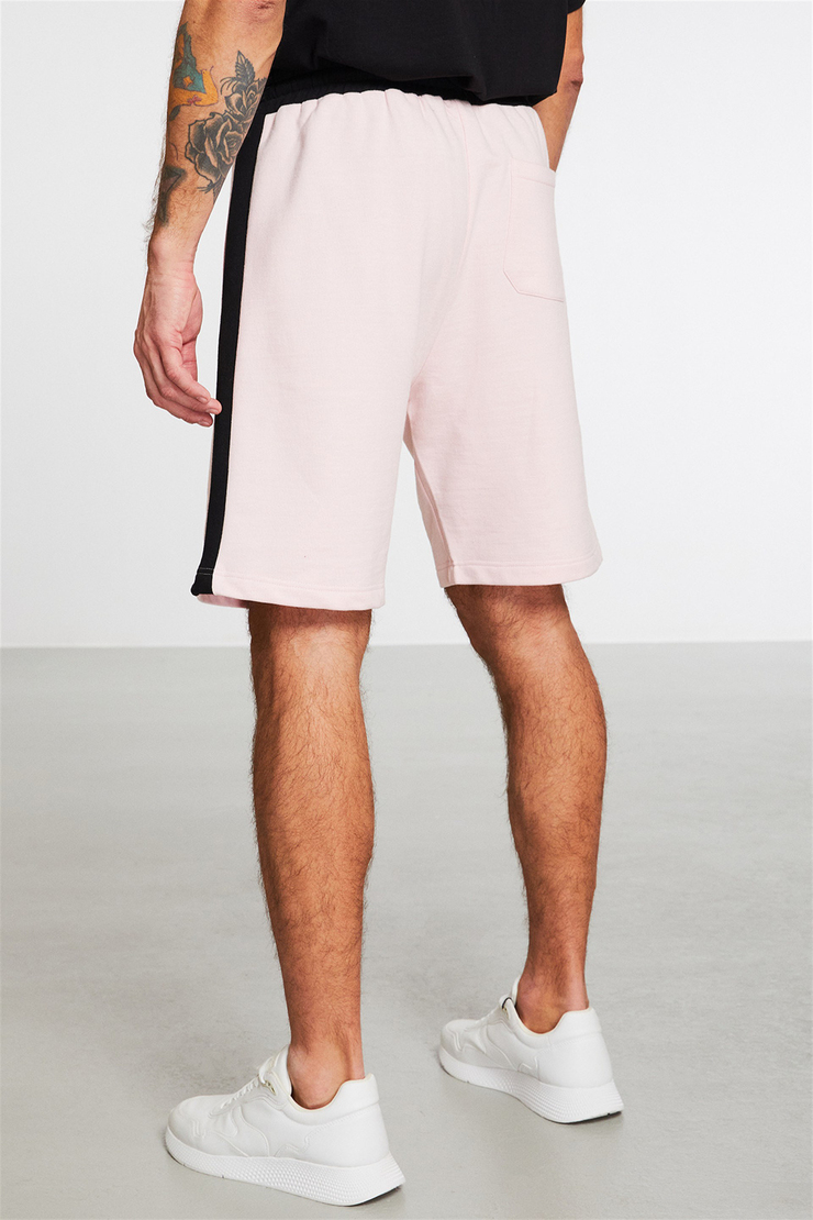 DISCONNECT Erkek Pembe Nakışlı-İşlemeli  Comfort Fit Şort&Bermuda