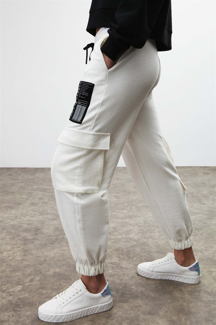 DIXIE Örme Jogger Beyaz  Pantolon