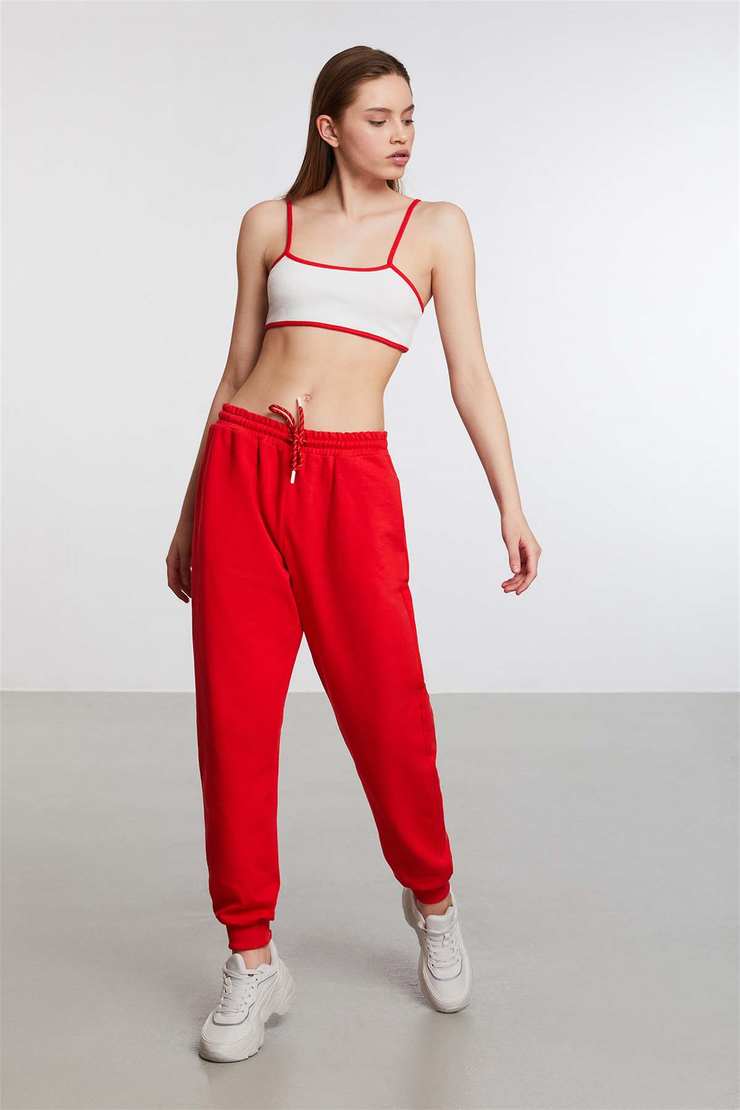 DORSET Örme Jogger Kırmızı  Pantolon