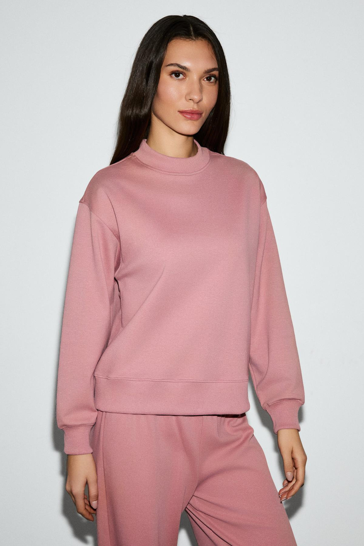 DOUE Kadın Yumuşak Ve Esnek Kumaşlı Regular Fit Pembe Eşofman Takımı