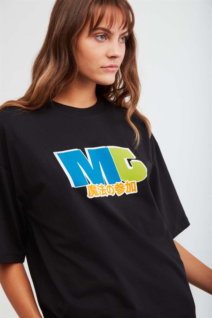 DRIFT Örme Oversize Siyah  T-Shirt
