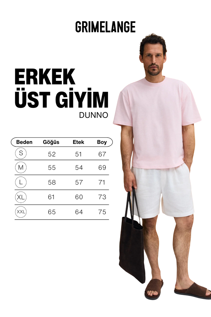 DUNNO Erkek %100 Organik Pamuk Yuvarlak Yakalı Regular Fit Pembe T-Shirt