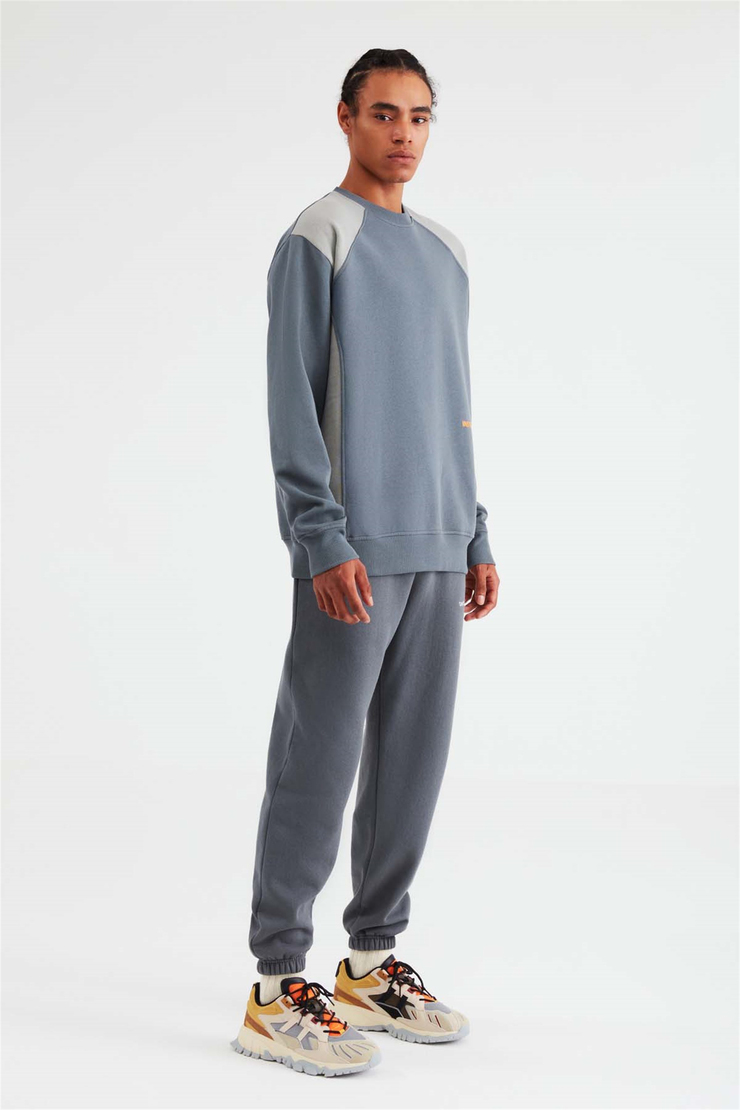 EDGES Örme Comfort Fit Açık Gri  Sweatshirt