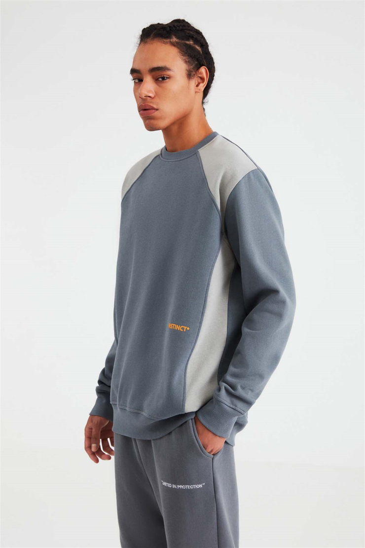 EDGES Örme Comfort Fit Açık Gri  Sweatshirt