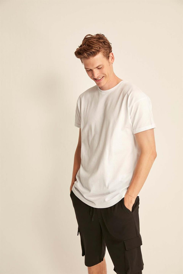 EDUARDO Örme  Beyaz  T-Shirt
