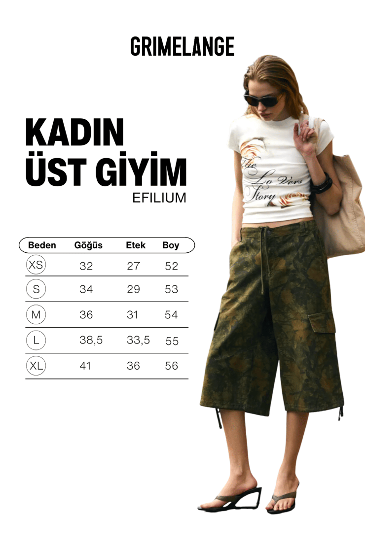 EFILIUM Kadın Yumuşak Ve Esnek Kumaşlı Organik Pamuklu Baskı Detaylı Ekru T-Shirt