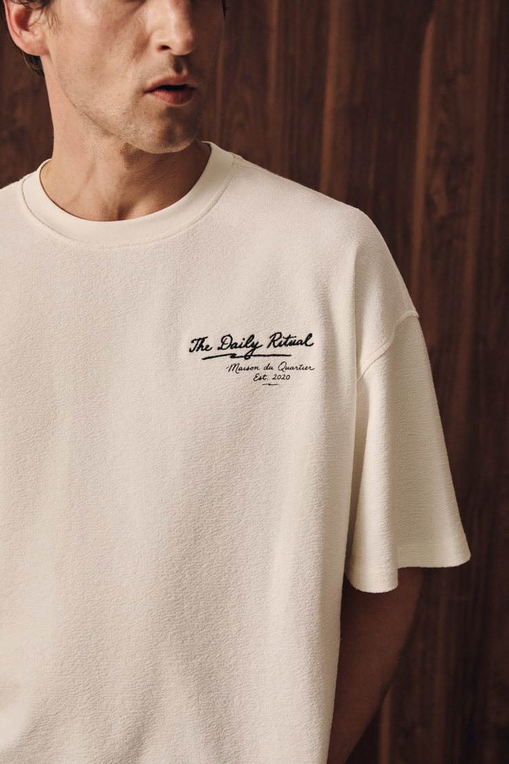 ELAN Erkek Baskılı Ve Nakışlı Ekru T-Shirt
