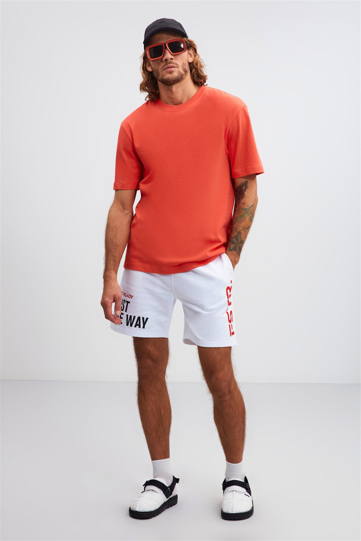 ELDON Örme Regular Fit Kırmızı  T-Shirt